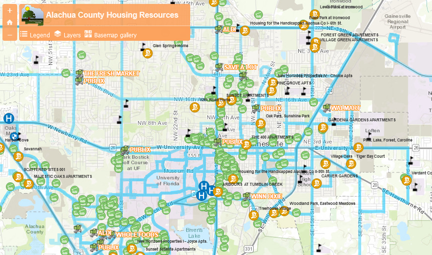 a picture of the housing resources map, you can click on it to go to the housing resources page