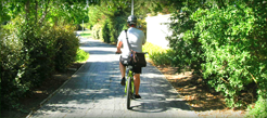 A photo of a bicyclist