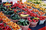 A photo of fresh market vegetables